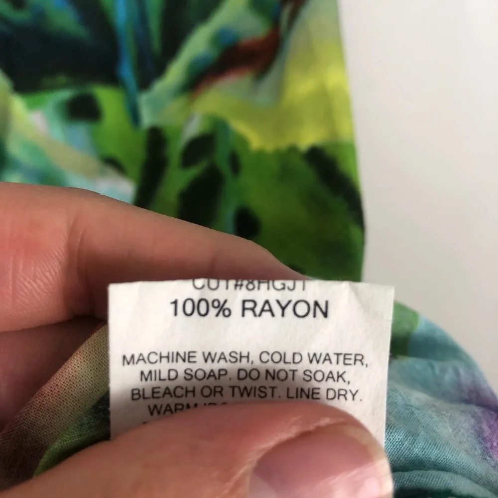 Jams World Jasper print dress casual Hawaiian summer cap sleeve v neck mini - Picture 8 of 9